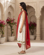 Ruby Royale Embroidered Kurti Set