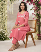 Blush Daisy Bloom Kurti Set