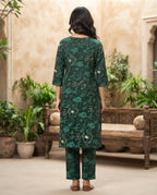 Forest Bloom Printed Kurti Set