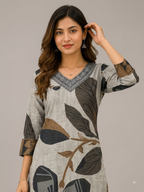 Mocha Petal Muse Kurti Set