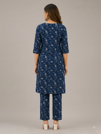 Indigo Blossom Printed Kurti Set