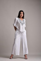 Ivory Bloom Embroidered Co-Ord Set
