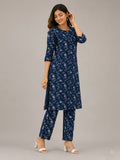 Indigo Blossom Printed Kurti Set