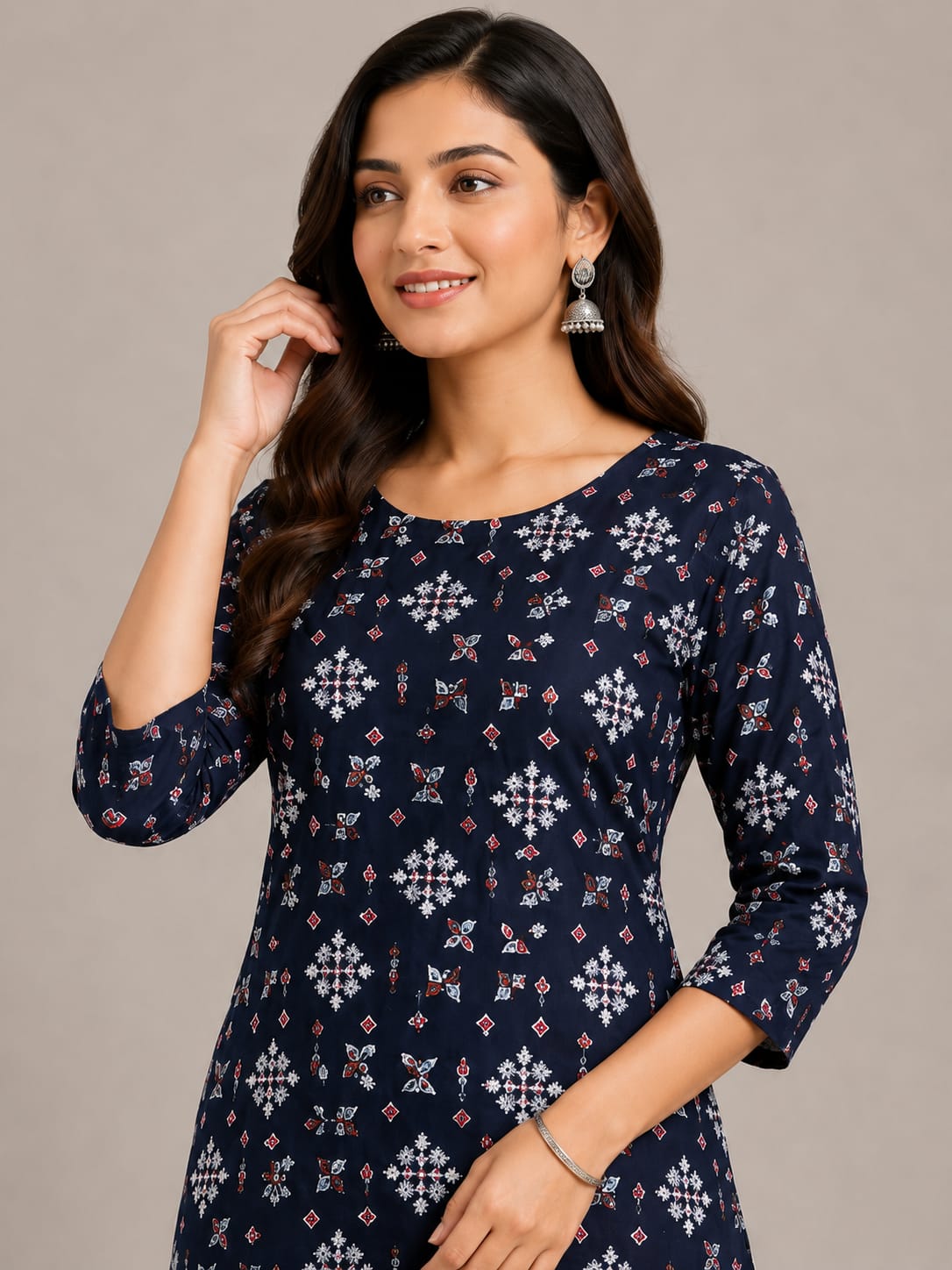 Midnight Motif Printed Kurti