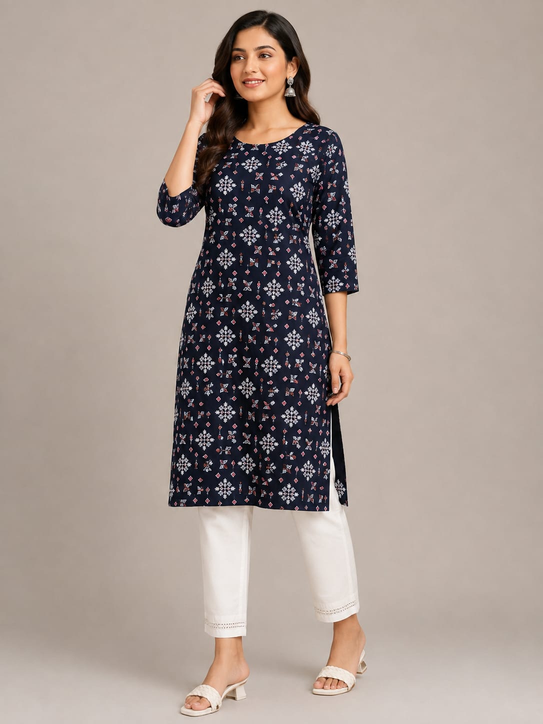 Midnight Motif Printed Kurti
