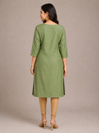 Olive Petal Luxe Kurti