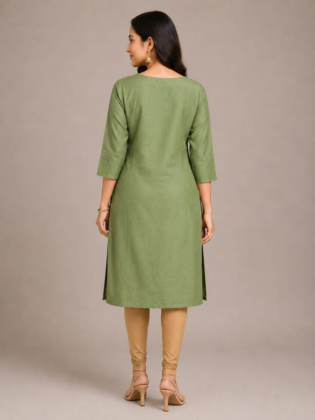 Olive Petal Luxe Kurti