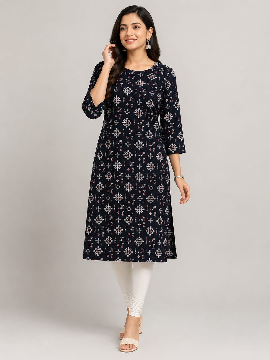 Midnight Motif Printed Kurti