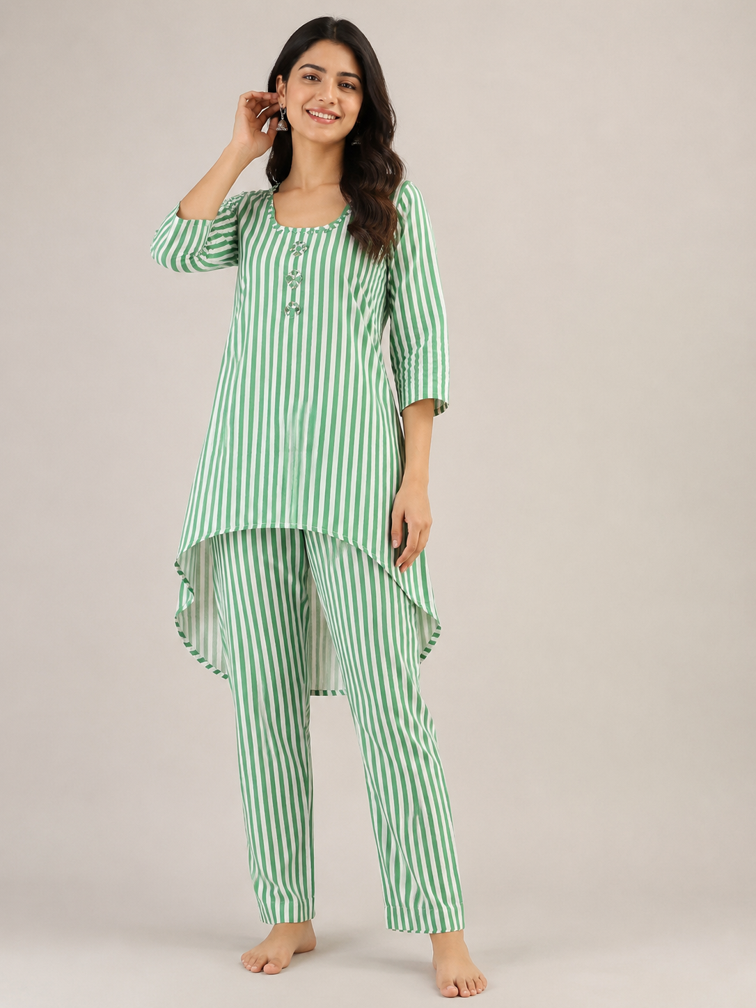 Mint Stripe Muse Co-Ord Set